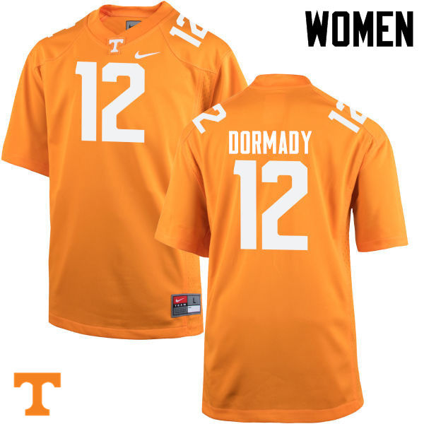 Women #12 Quinten Dormady Tennessee Volunteers College Football Jerseys-Orange